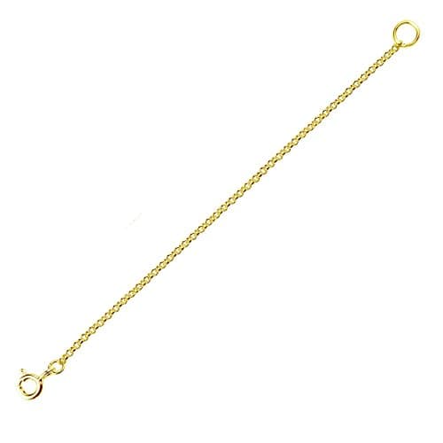 Sterling Silver Necklace Extender (NOT a SET) 1.5mm Ultra Fine Chain Necklace Extender for 925 sterling silver bracelets for Women, Anklets,14k Gold Plated Sterling Silver Jewelry, 2/3/4/6"