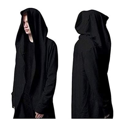 Hooded Black Cape - Halloween Costume