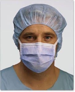 Barrier Surgical Face Masks Blue Tie-On x 50 (Ref:4330)