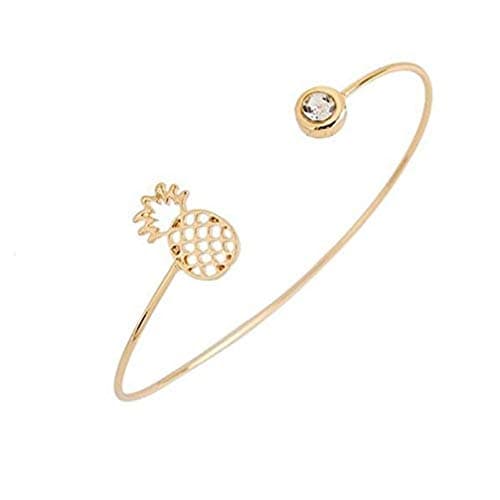 Ends Cuff Bngel-Fashion Coconut Tree Leaf Bangle Silver Gold Plated Ethnic Bangle Tropical Plant Palm Tree Bracelet for Women