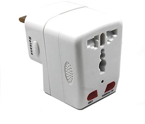 GLE Motion Detecting Camera Plug Universal Adaptor Mini DV spy Hidden pinhole Camera Plug Digital Video Recorder Security Camera  (4 Channel,White)