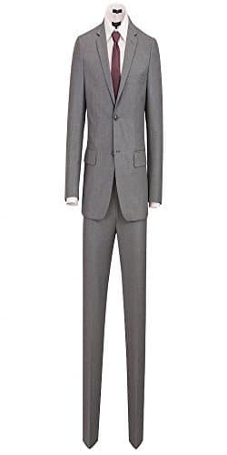 Angelo Rossi Men's Solid Modern Fit Suit (44L, 03-Grey)