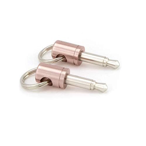 Dongle Dangler Headphone Adapter Keychain – Compatible with iPhone 7/7 Plus/8/8 Plus/X/XR/XS/XS Max/11/11 Pro, Note 10 and Pixel 2 & 3 – Holds Your Cable on Your Keychain (Rose Gold 2-Pack)