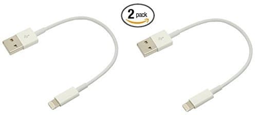 Prithvi™ Short Length Fast Charging with Data Sync Small Power Bank Data Cable White (Pack of 2)