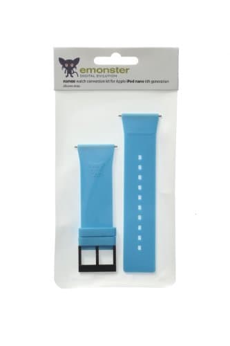 nanox - Apple iPod nano silicone strap (Blue strap / Black buckle)