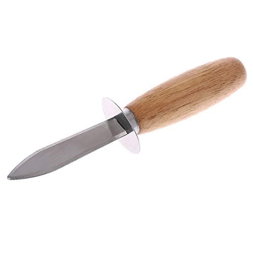 Seafood Tools - Wooden Handle Oyster Knife Sharp Edged Shucker Shell Seafood Opener Gadgets - Gift Jean Stainless Tools Nuts Steel Seafood Dubost Knife Sharpen Shell Oyster Pearl Lobster Tool