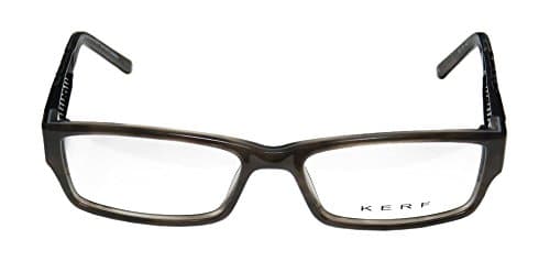 Kerf 701 Mens/Womens Optical Classic Shape Designer Full-rim Eyeglasses/Eye Glasses (53-16-0, Gray Horn / Black)
