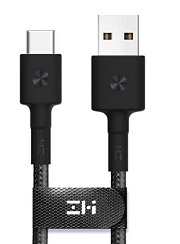 ZMI Premium Braided USB Type-C Charging Phone Cable for Charging and Data Sync 30 cm, Black