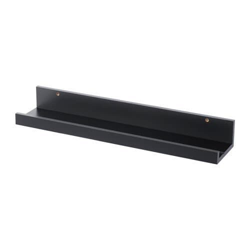 MOSSLANDA Picture Ledge, Black, Length: 55 cm Depth: 12 cm, The picture ledge makes it easy to vary your favourite motifs as often as you like. by MOSSLANDA