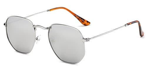 Cramilo Modern Designer Geometric Metal Frames Hexagonal Unisex Sunglasses