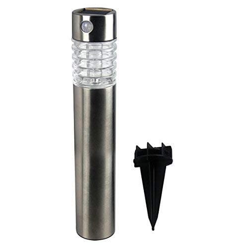 Solar Powered Garden Path Lights Stainless Steel PIR Motion Sensor Waterproof Stake Lights for Pathway, Walkway and Driveway (PIR Motion Sensor Light)