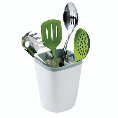 ILO Kitchen Utensil Pot - White & Grey