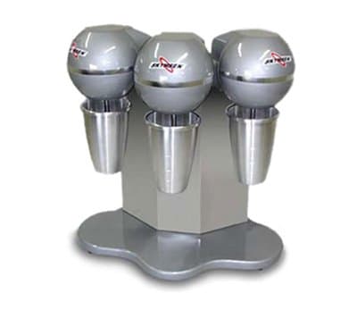 3-Head Drink Mixer w/ (3) 27-oz Stainless Mixing Cups, 110 V