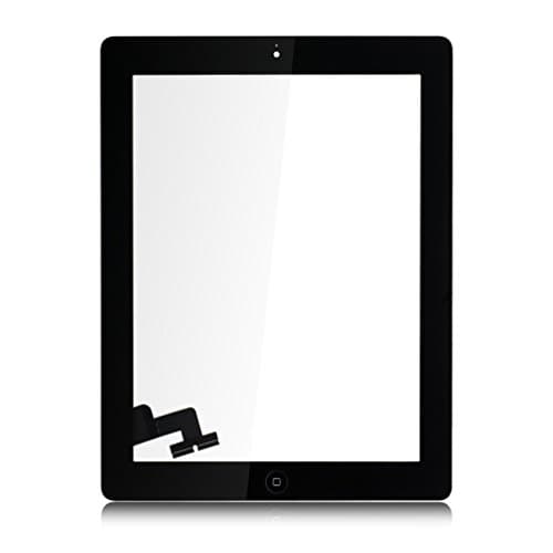 Black 9.7" Touch Screen for Ipad 2 A1395 A1396 A1397 WIFI GSM CDMA,Digitizer Assembly Kits Included Home Button & Camera Holder + Free Tool Kits + Adhesive Tape Pre-attached by Tongyin