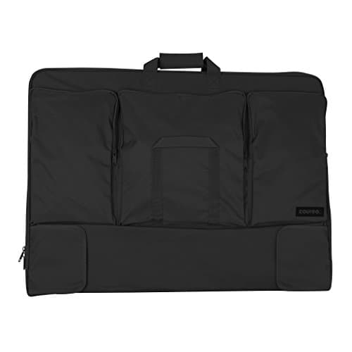 Coureo Multi-Pocket Art Portfolio Case 22" x 30" x 2" | Lightweight Carrying Bag for Students, Artists, and Professionals | Black