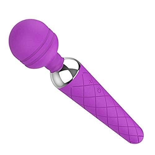 Personal Handheld Wand Mass-ager, Magic Rechargeable Mini Portable Waterproof Body Mass-ager with 10 Powerful Speed V?^Bra^t?ons for Neck Shoulder Back Deep Tissue Muscle Mass-age