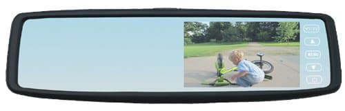 Intraphex TD43BT-VCPK VW/Audi Black Rear View Mirror with 4.3" Display Monitor, Bluetooth and TD-CAMBAR Backup Camera