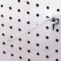 Set of 50 New or Retail White 6" Peg Hooks For Metal Pegboard