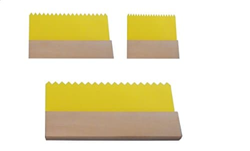 Shentian2Pcs M-Shape(MS6,MS7,MS8) Wood Grain Design Decorating Tool Graining Rubber Painting,Black (EG020A)