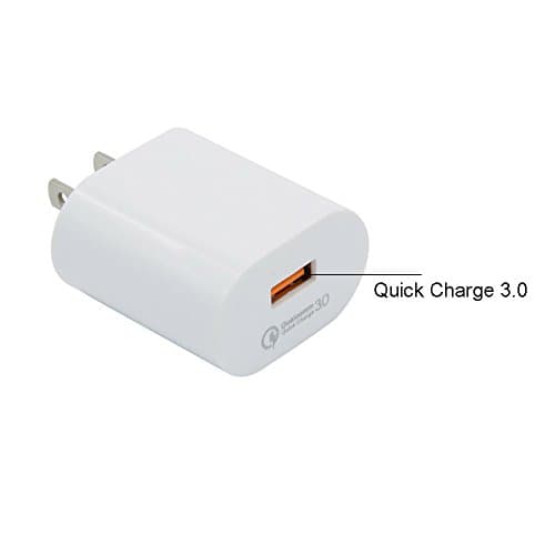 Quick Charge 3.0,Onlier 18W Qualcomm USB Wall Charger Travel Fast Charger Adapter for Samsung Galaxy Note8 / S8 / S8+, Iphone X / 8 / 8 Plus, LG G6 / V30, HTC 10 and More