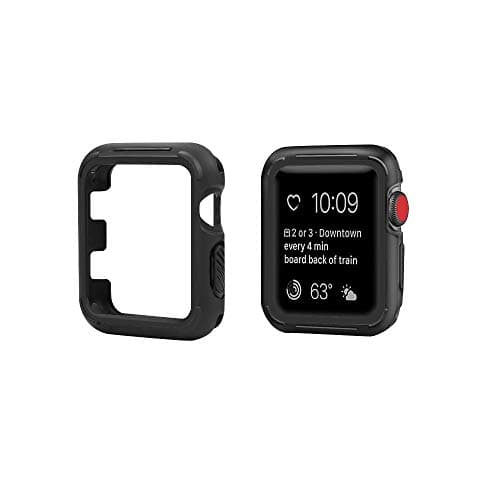 top4cus Environmental Soft Flexible TPU Anti-Scratch Lightweight Protective 44mm Iwatch Case Compatible Apple Watch Series 5 Series 4 Series 3 Series 2 Series 1 Sport Style - Black