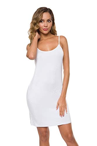 Malist Women's Adjustable Spaghetti Strap Cami Full Slip Under Dress