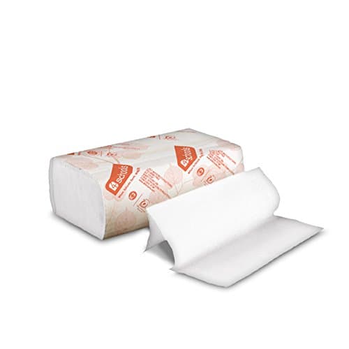 B4Schools MULTI-FOLD PAPER TOWELS - Soft, White, Absorbent, Fits Universal Dispensers, 16 packs, 250 per pack, Made in America