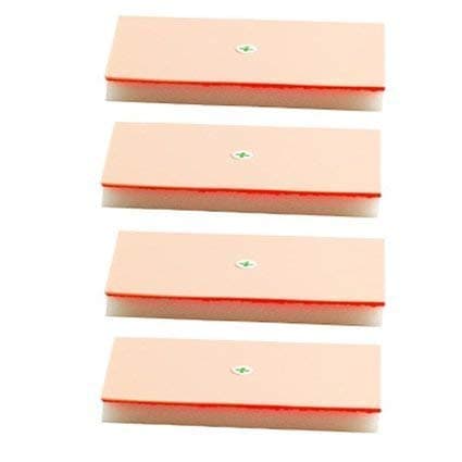 Suturing Doctor Suture Pads Set - Pack of 4 - FREE PACK of 24 NEEDLES WITH THREAD & FREE 4 x CRILEWOOD NEEDLE HOLDER - GET PRACTICING STRAIGHT AWAY !