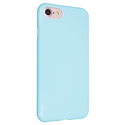 iPhone 8 / 7 Case (4.7"), Danbey, Charming Colorful Glossy Surface, 1mm Thick Flexible TPU Slim Cover, Stain Resistant, Easy To Clean, for Apple iPhone 8 / 7 4.7-inch, D1067 (Gloss-Blue)