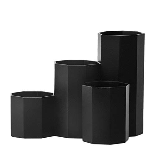 Buyeverything Multipurpose Plastic Pen Holder Cup Stand Pencil Pot Holder Container Organizer Desktop Hexagon Vase Pens,Utensils,Office Supplies Caddy,Multipurpose Cosmetic Brush Storage Box