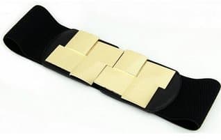 Chic Elastic Belt with Gold Detail