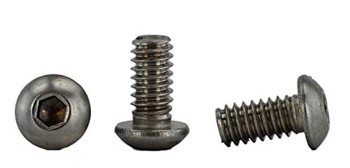 Stainless 1/4-20 x 1/2" (1/2" to 3" Available) Socket Button Head Cap Screws, Full Thread, Hex Drive, Stainless Steel 18-8, Coarse Thread (1/4-20 x 1/2)