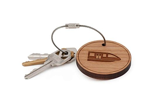 Monorail Car Keychain, Wood Twist Cable Keychain - Small