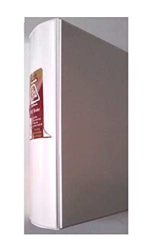 Samsill DXL Binder White Oversized D Ring Binder 3" Holds 600 Sheets Locking Ring