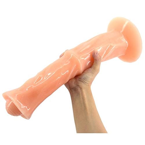 FEIXIABaB 13.7 Inch Simulation Safe Small Materials Realistic Lifelike Massage G Toys for Women Men Begain D'îD&lő Tools with Suction Cup,Flesh