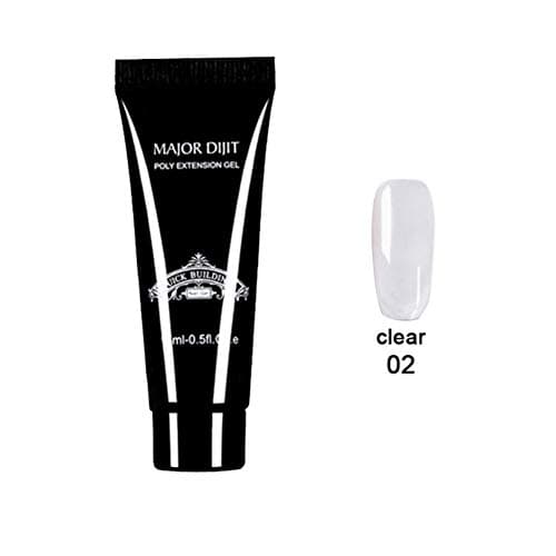 WliYaGgQuick Building Soak off UV LED Poly Extension Gel Manicure Finger Nail Builder - Clear