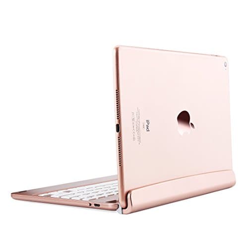 AChoc iPad 9.7 inch( iPad 5, 2017/iPad 6 ,2018) Keyboard, Ultra-Thin Bluetooth Keyboard case with Stand Groove for Apple iPad 9.7, iPad 6,iPad 5 and iPad Air 1 with Swivel Rotating (Rose Golden)