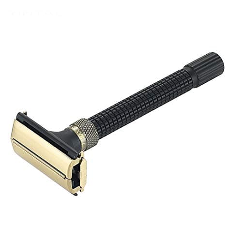 Adjustable Butterfly Open Double Edge Safety Razor 3 Colors Brass Long Handle Razors Designed by Black Bronze