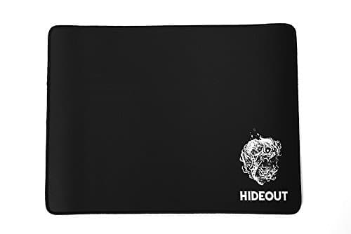 Hideout Gaming Mouse Pad - XL Size, Black, Stitched Edges, Water Resistant, Washable, Super Thick-15 inches x 11 inches x 0.16 inches