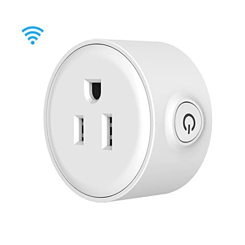Smart Mini Wifi Plug Socket Outlet, Works with Amazon Echo Alexa Voice Control & Google Home | No Hub Required | iHome Timer Control Outlet | iPhone, Android Smart Phones Compatible