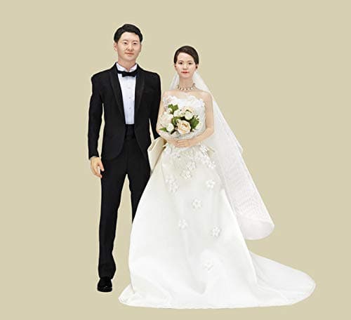 KraftureMe Handmade Completely Customized and Personalized Polymer Clay 7 in Figurines and Dolls Based on Customers' Photos and Ideas for Two Persons