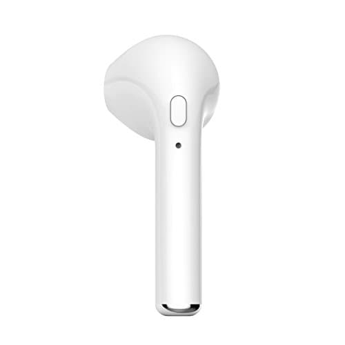 Bluetooth Earbuds, Kione Mini Wireless In Ear Earbuds Bluetooth Headphones with Mic Noise Cancelling For Apple iPhone 7 6 6S Plus SE And Android Smartphones (single ear) (white)