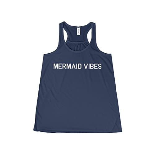 Mermaid Vibes Flowy Racerback Tank Midnight / L