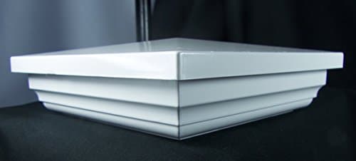 4" Vinyl Post Cap NEW ENGLAND (LMT) Style Post Caps - Vinyl Fence Post Caps for 4" x 4" Vinyl Fence Post - WHITE PVC/Vinyl Fence Post Cap