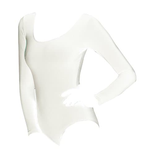 Long Sleeve Leotard Adults (X-Large (13-14), White)