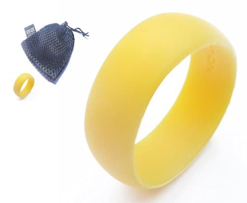 Womens Silicone Wedding Ring Band. Includes Gift Box. Black, Pink, Yellow...Wife Gifts From Husband