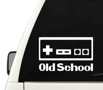 Old School Video Games Vinyl Decal Sticker- Die Cut Decal Bumper Sticker for Windows, Cars, Trucks, Laptops, Etc.