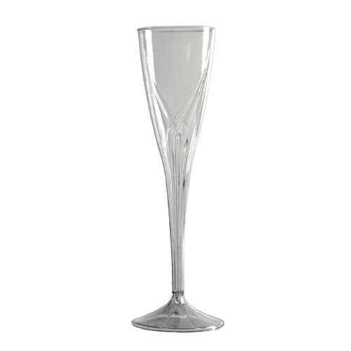 Plastic Champagne Glasses Classicware 5oz 1 Piece Design 10 per Pack
