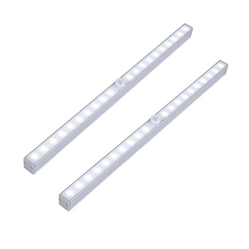 LED Closet Light, Chicmore Wireless 20-LED Motion Sensor Under Cabinet Lights Battery Operated Night Lighting(2 Pack)