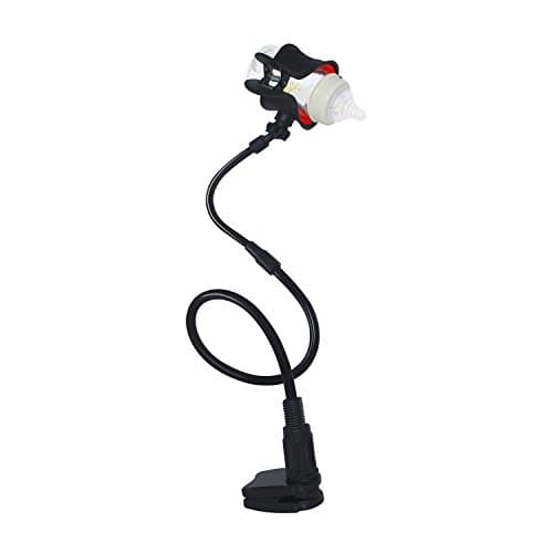 Baby Bottle Holder,Multifunction 360º Rotation Anti-rebound Explosion-proof Twin Babies Bottle Holder Hands Free,Black